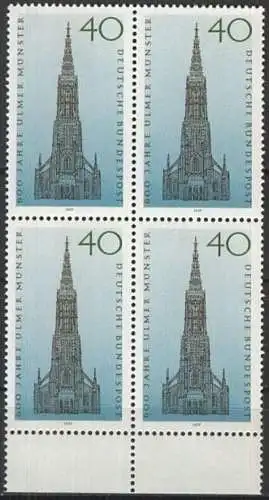 DEUTSCHLAND 1977 Mi-Nr. 937 Viererblock ** MNH