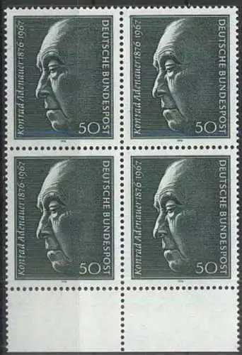 DEUTSCHLAND 1976 Mi-Nr. 876 Viererblock ** MNH