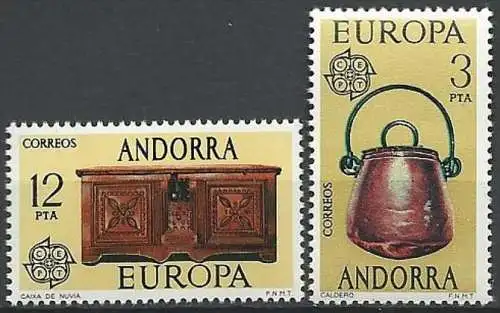 SPAN. ANDORRA 1976 Mi-Nr. 101/02 ** MNH - CEPT
