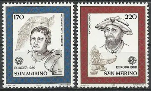 SAN MARINO 1980 Mi-Nr. 1212/13 ** MNH - CEPT