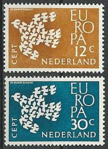 NIEDERLANDE 1961 Mi-Nr. 765/66 ** MNH - CEPT