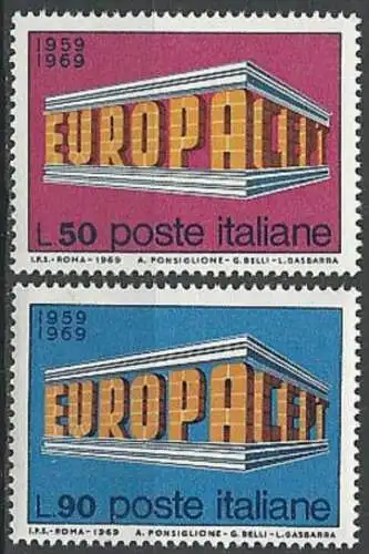 ITALIEN 1969 Mi-Nr. 1295/96 ** MNH - CEPT 1969