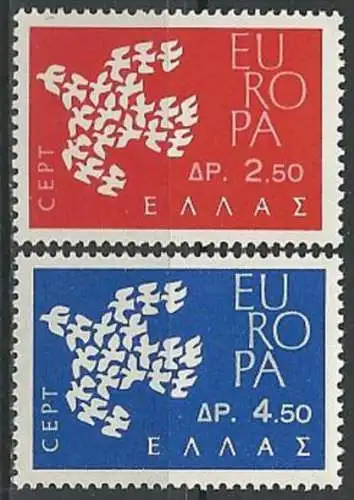 GRIECHENLAND 1961 Mi-Nr. 775/76 ** MNH - CEPT