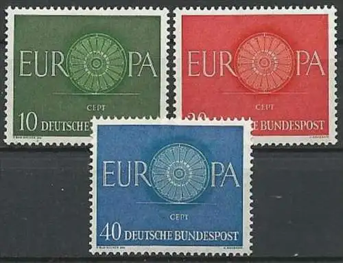 DEUTSCHLAND 1960 Mi-Nr. 337/39 ** MNH - CEPT