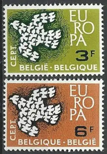 BELGIEN 1961 Mi-Nr. 1253/54 ** MNH - CEPT