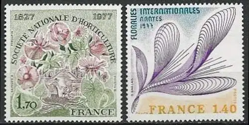 FRANKREICH 1977 Mi-Nr. 2026 2027 ** MNH