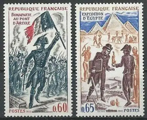 FRANKREICH 1972 Mi-Nr. 1812/13 ** MNH