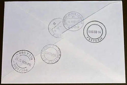SÜDAFRIKA 1986 Mi-Nr. ATM 1.2 Automatenmarke Express FDC