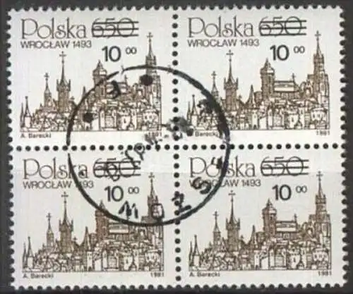 POLEN 1982 Mi-Nr. 2817 Viererblock o used