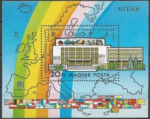 UNGARN 1983 Mi-Nr. Block 168 A ** MNH