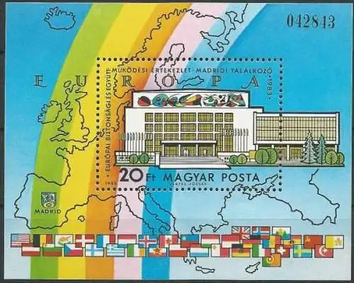 UNGARN 1983 Mi-Nr. Block 168 A ** MNH