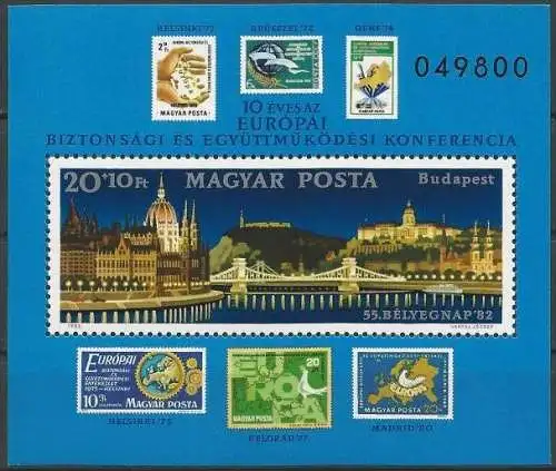 UNGARN 1982 Mi-Nr. Block 159 A ** MNH