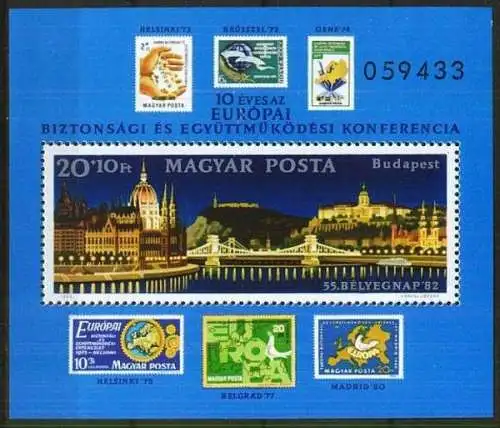 UNGARN 1982 Mi-Nr. Block 159 A ** MNH