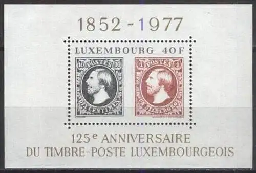 LUXEMBURG 1977 Mi-Nr. Block 10 ** MNH