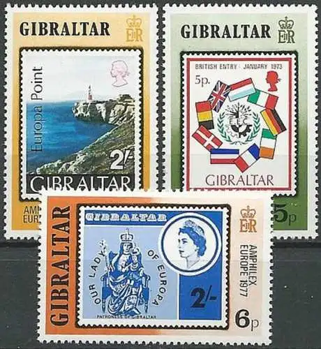 GIBRALTAR 1977 Mi-Nr. 364/66 ** MNH