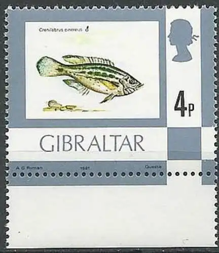 GIBRALTAR 1981 Mi-Nr. 353 III ** MNH