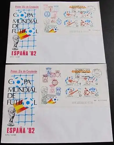 SPANIEN 1982 Mi-Nr. Block 25 + 26 FDC