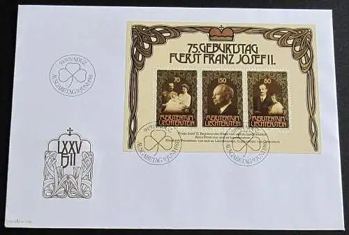 LIECHTENSTEIN 1981 Mi-Nr. Block 11 FDC