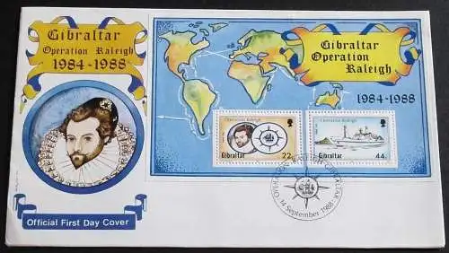 GIBRALTAR 1988 Mi-Nr. Block 11 FDC