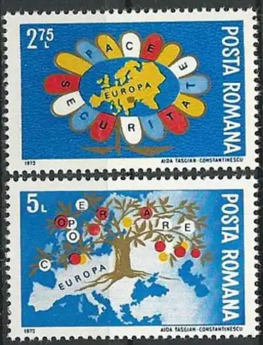 RUMÄNIEN 1973 Mi-Nr. 3147/48 ** MNH