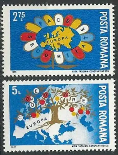 RUMÄNIEN 1973 Mi-Nr. 3147/48 ** MNH