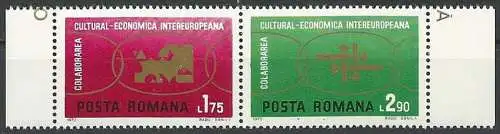 RUMÄNIEN 1972 Mi-Nr. 3020/21 Zusammendruck ** MNH