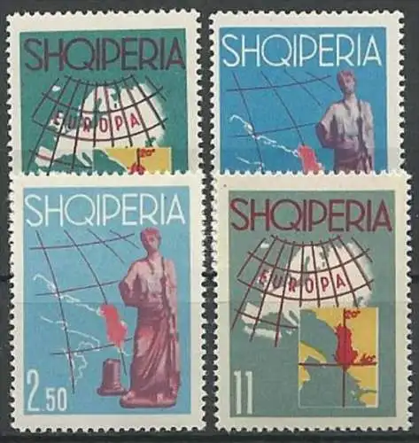 ALBANIEN 1962 Mi-Nr. 683/86  ** MNH