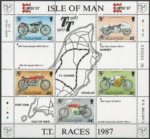 ISLE OF MAN 1987 Mi-Nr. Block 9 ** MNH