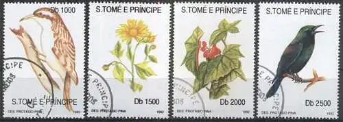 S. TOME E PRINCIPE 1992 Mi-Nr. 1330/33 o used - aus Abo