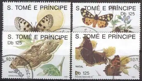 S. TOME E PRINCIPE 1991 Mi-Nr. 1296/99 o used - aus Abo