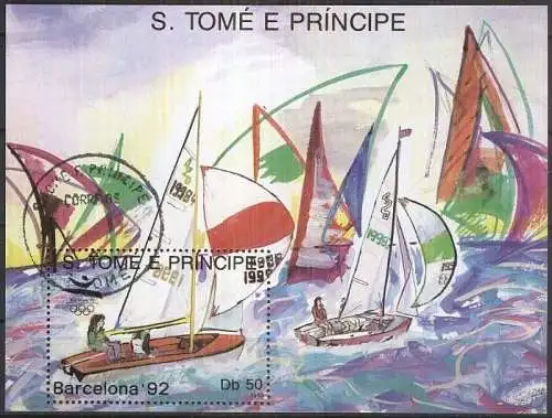 S. TOME E PRINCIPE 1989 Mi-Nr. Block 195 o used - aus Abo