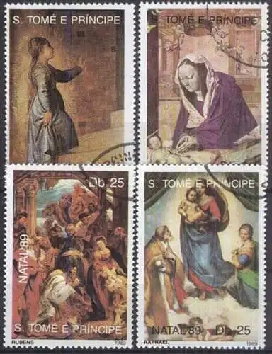 S. TOME E PRINCIPE 1989 Mi-Nr. 1152/55 o used - aus Abo