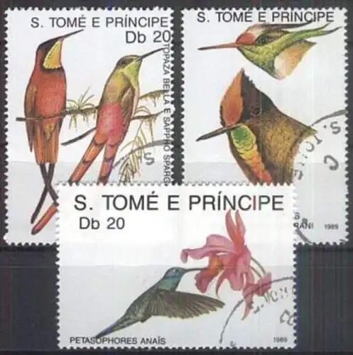 S. TOME E PRINCIPE 1989 Mi-Nr. 1112/14 o used - aus Abo