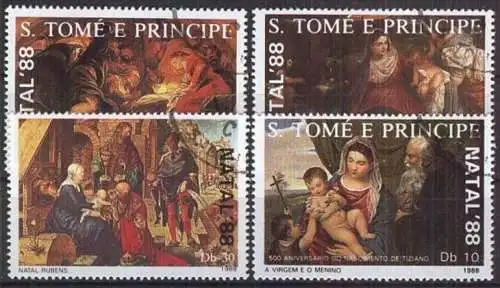 S. TOME E PRINCIPE 1989 Mi-Nr. 1088/91 o used - aus Abo