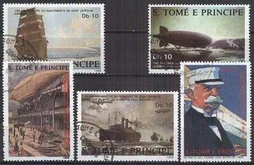 S. TOME E PRINCIPE 1988 Mi-Nr. 1056/60 o used - aus Abo