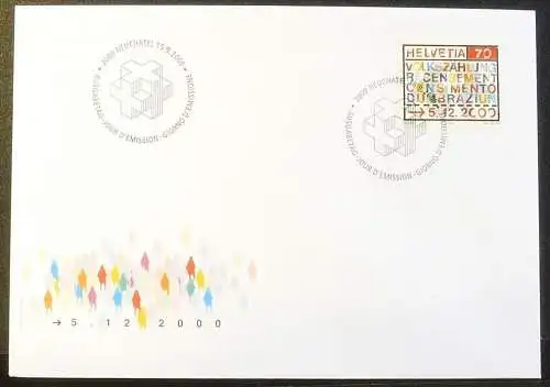 SCHWEIZ 2000 Mi-Nr. 1730 FDC