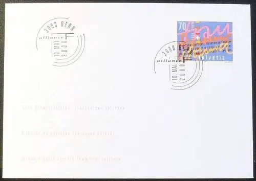 SCHWEIZ 2000 Mi-Nr. 1721 FDC