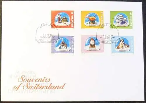 SCHWEIZ 2000 Mi-Nr. 1709/14 FDC