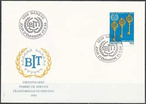 SCHWEIZ 1994 Mi-Nr. BIT 110 FDC