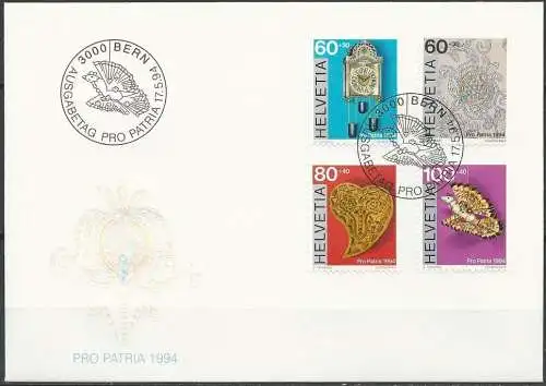 SCHWEIZ 1994 Mi-Nr. 1527/30 FDC