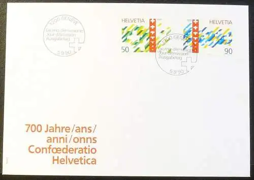 SCHWEIZ 1990 Mi-Nr. 1421/22 FDC