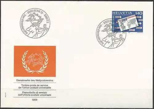 SCHWEIZ 1989 Mi-Nr. UPU 15 FDC
