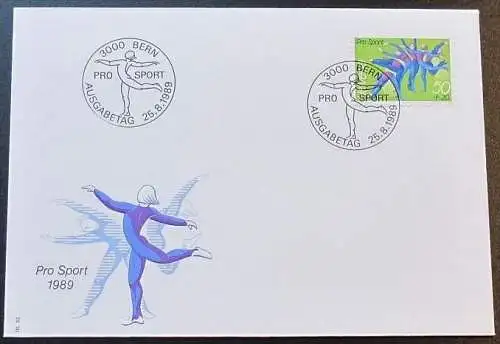 SCHWEIZ 1989 Mi-Nr. 1404 FDC