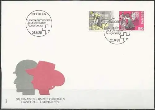SCHWEIZ 1989 Mi-Nr. 1402/03 FDC