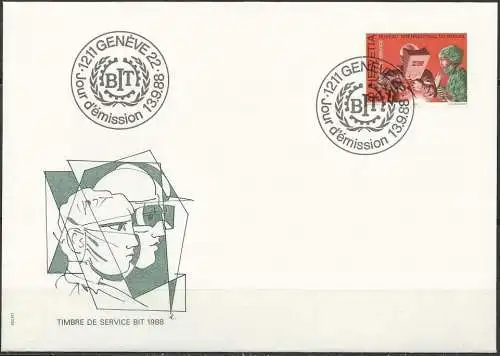 SCHWEIZ 1988 Mi-Nr. BIT 109 FDC