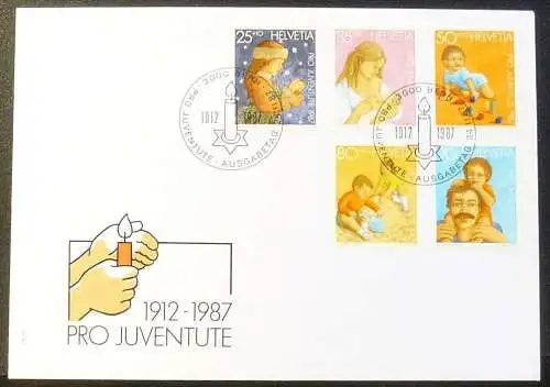 SCHWEIZ 1987 Mi-Nr. 1359/63 FDC