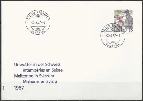SCHWEIZ 1987 Mi-Nr. 1358 FDC