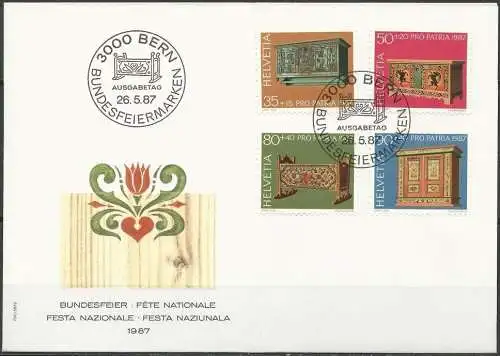 SCHWEIZ 1987 Mi-Nr. 1345/48 FDC