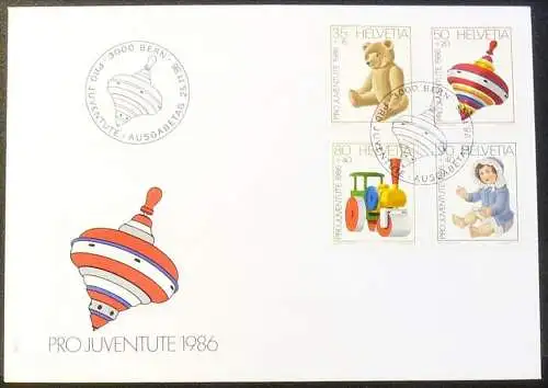 SCHWEIZ 1986 Mi-Nr. 1331/34 FDC