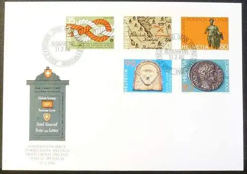 SCHWEIZ 1986 Mi-Nr. 1308/12 FDC